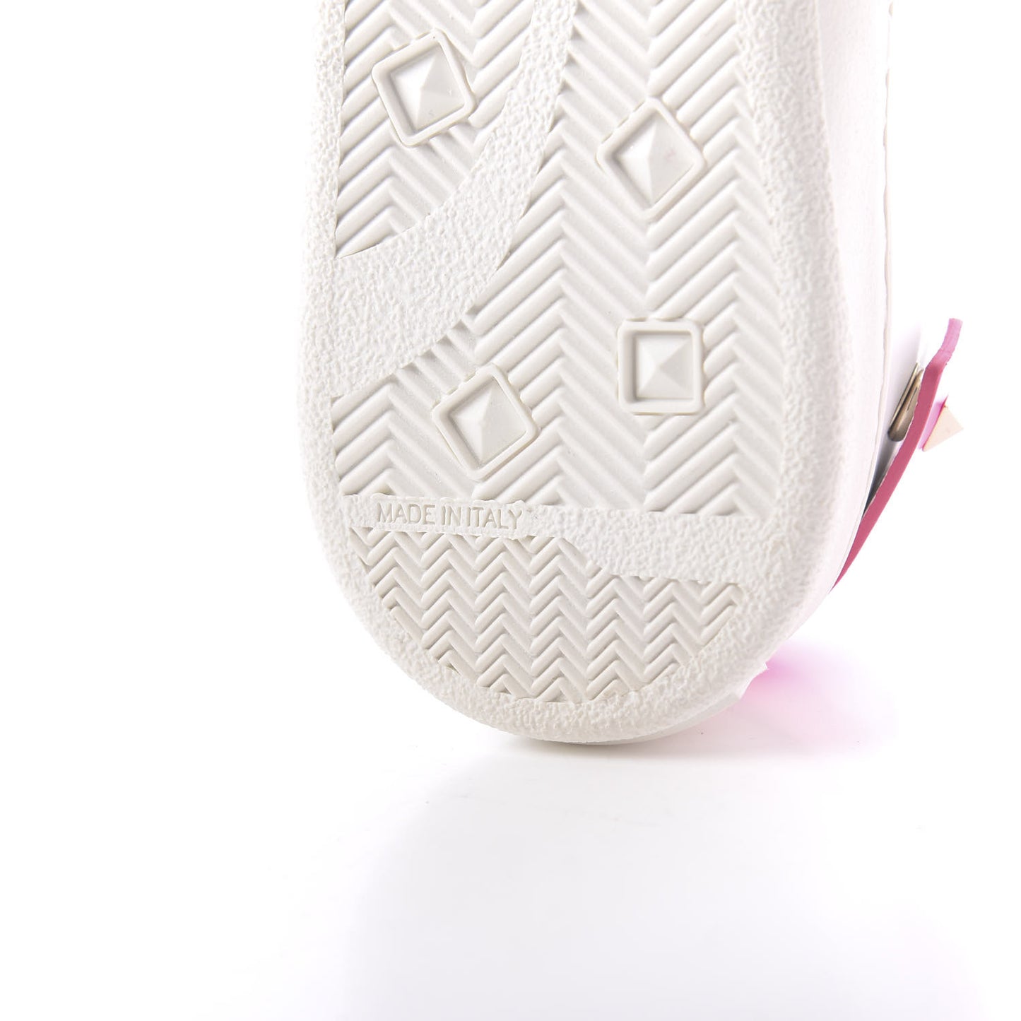 Calfskin Womens Backnet Sneakers 35 White Fuchsia