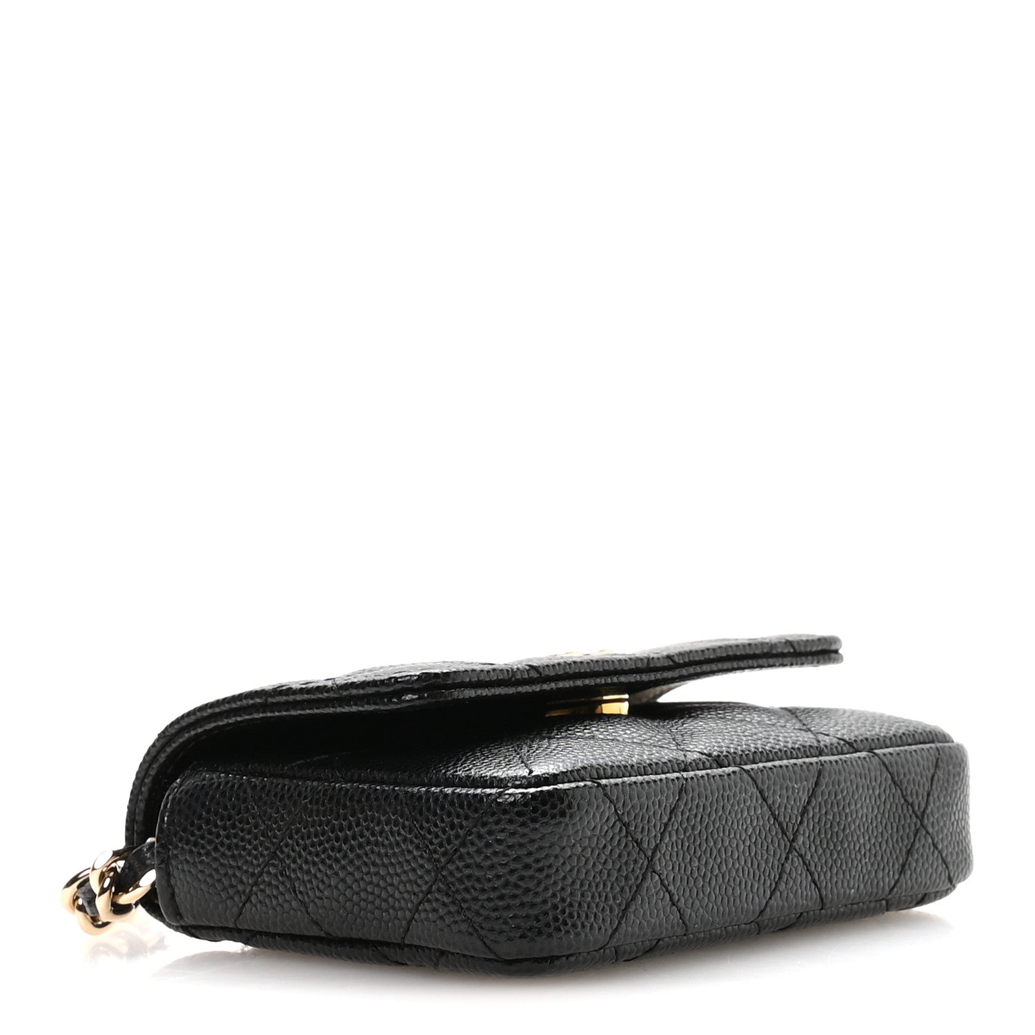 Chanel Caviar Quilted Belt Bag With Charms On Chain Black 4 of 12