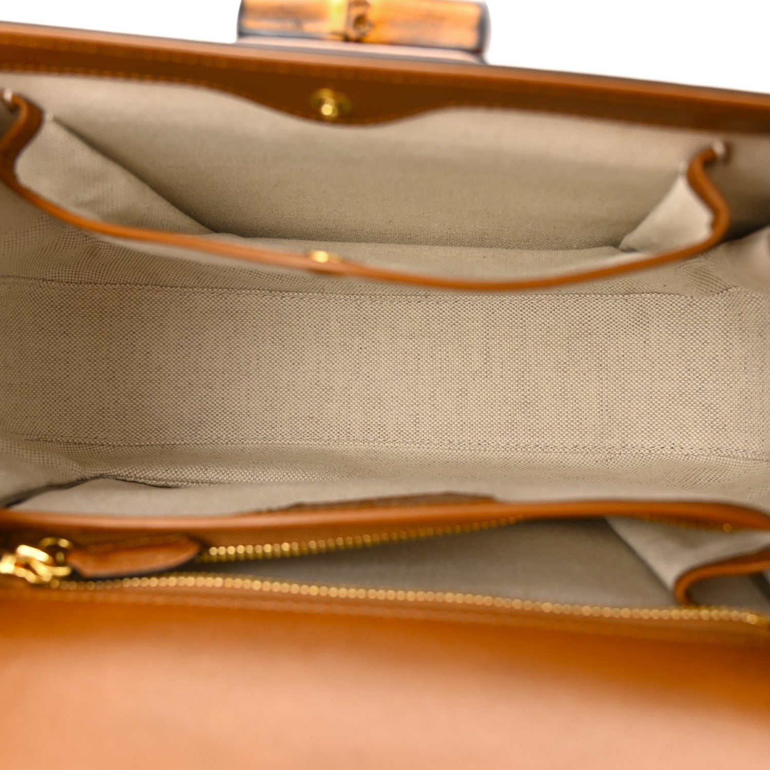 Gucci Calfskin Geometric Print Medium Bamboo 1947 Top Handle Bag Brown 5 of 10