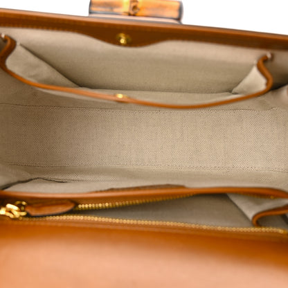 Gucci Calfskin Geometric Print Medium Bamboo 1947 Top Handle Bag Brown 5 of 10