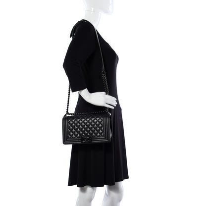 Chanel Caviar Quilted Medium Boy Flap So Black 2 of 10