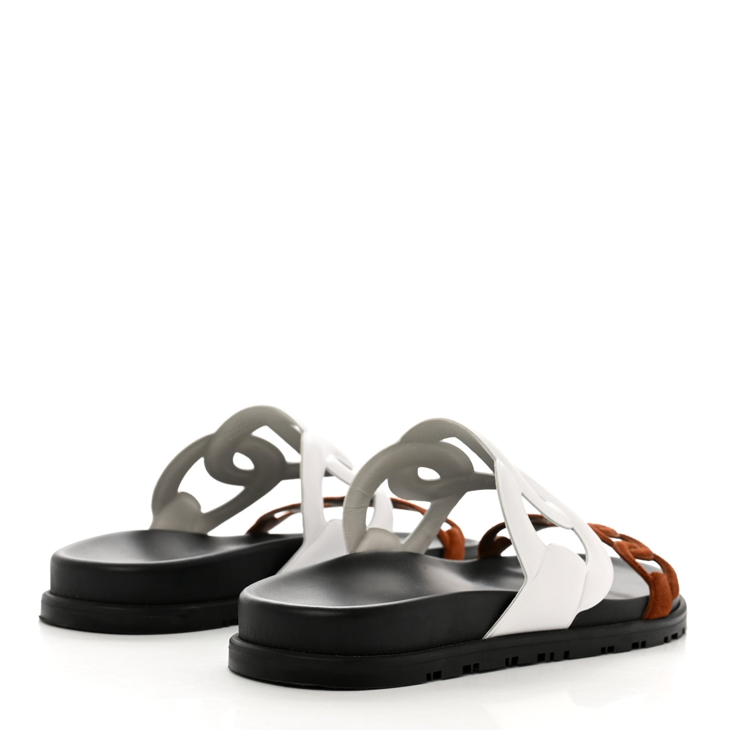 Suede Goatskin Nappa Extra Sandals 37.5 White Gold