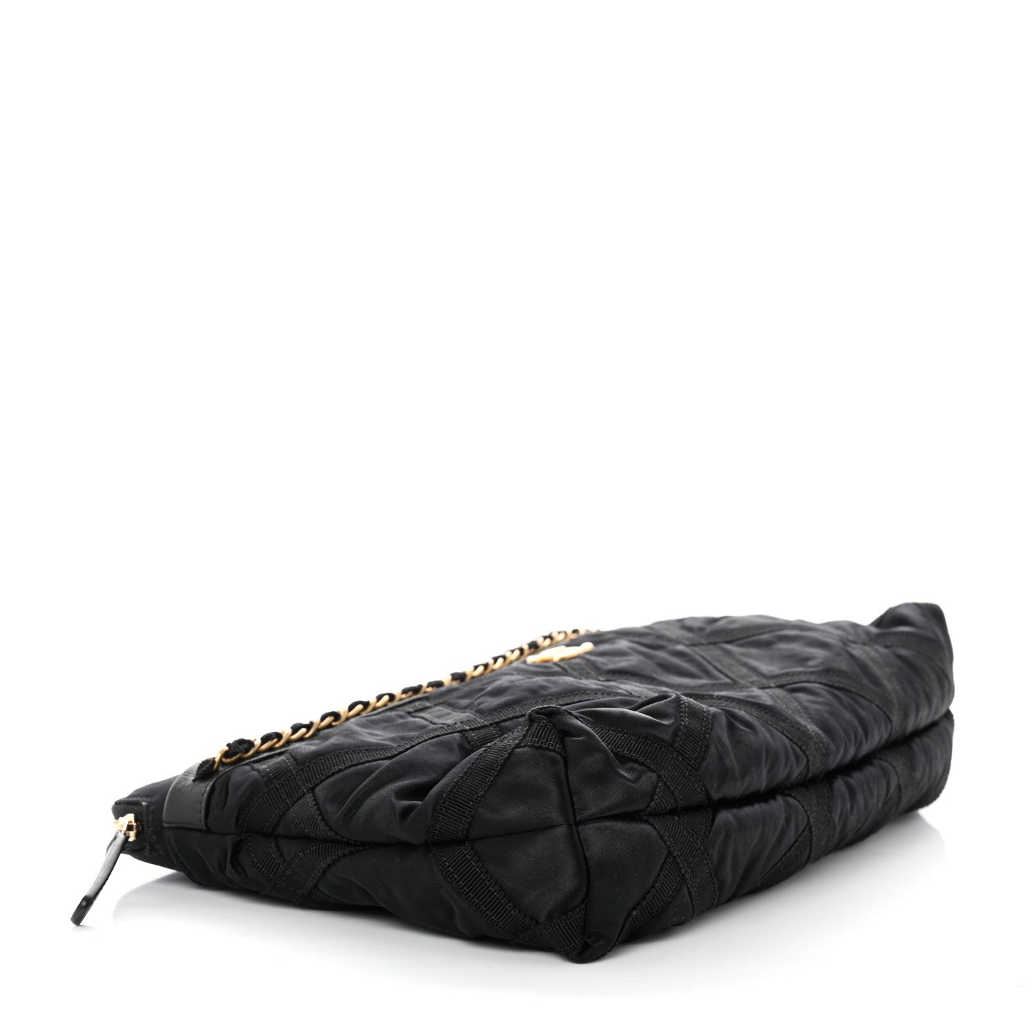 Chanel Nylon Grosgrain Large Lifestyle Pouch With Foldable Tote Black 6 of 11