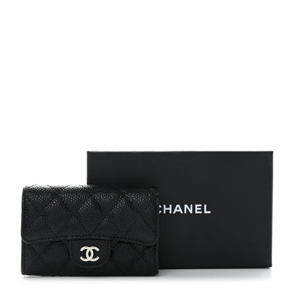 Chanel Caviar Quilted Flap Card Holder Wallet Black 10 of 10