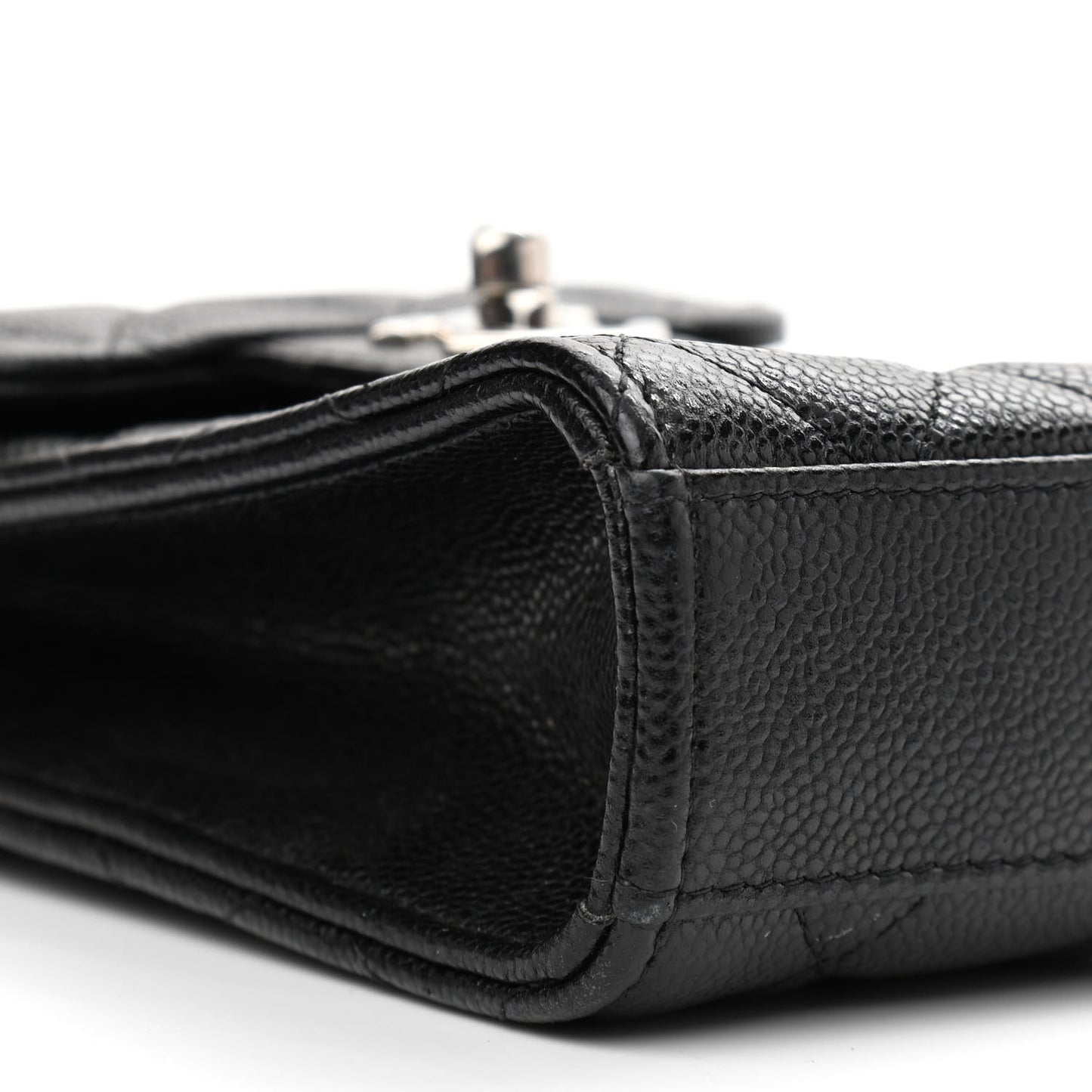 Caviar Quilted Classic Phone Holder Black