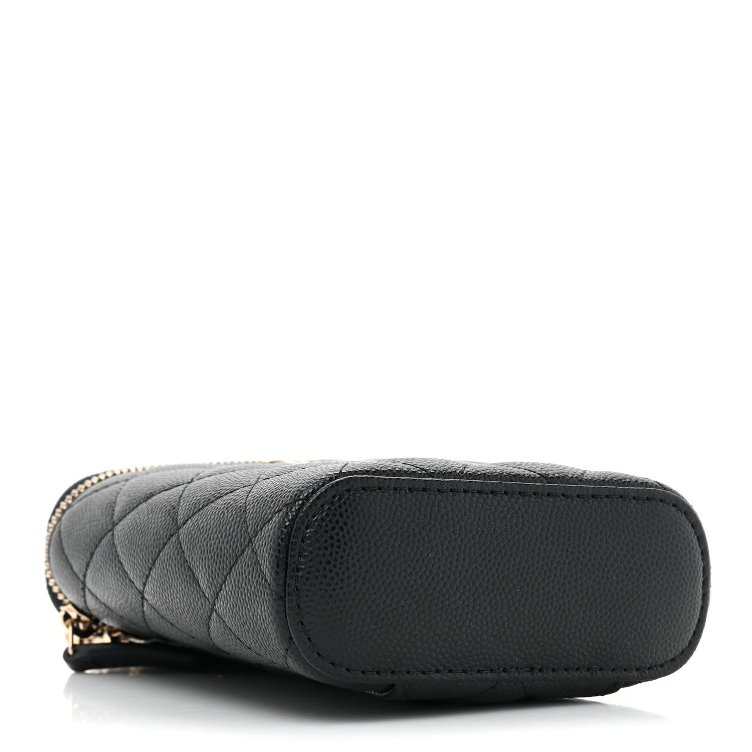 Chanel Caviar Quilted Small Vertical Coco Beauty Vanity Case With Chain Black 4 of 11