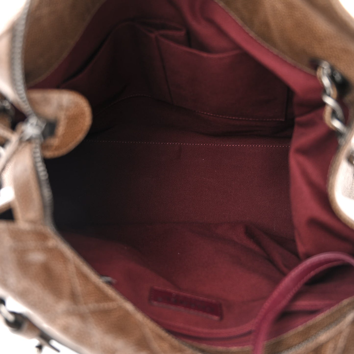 Glazed Caviar Quilted Tote Brown