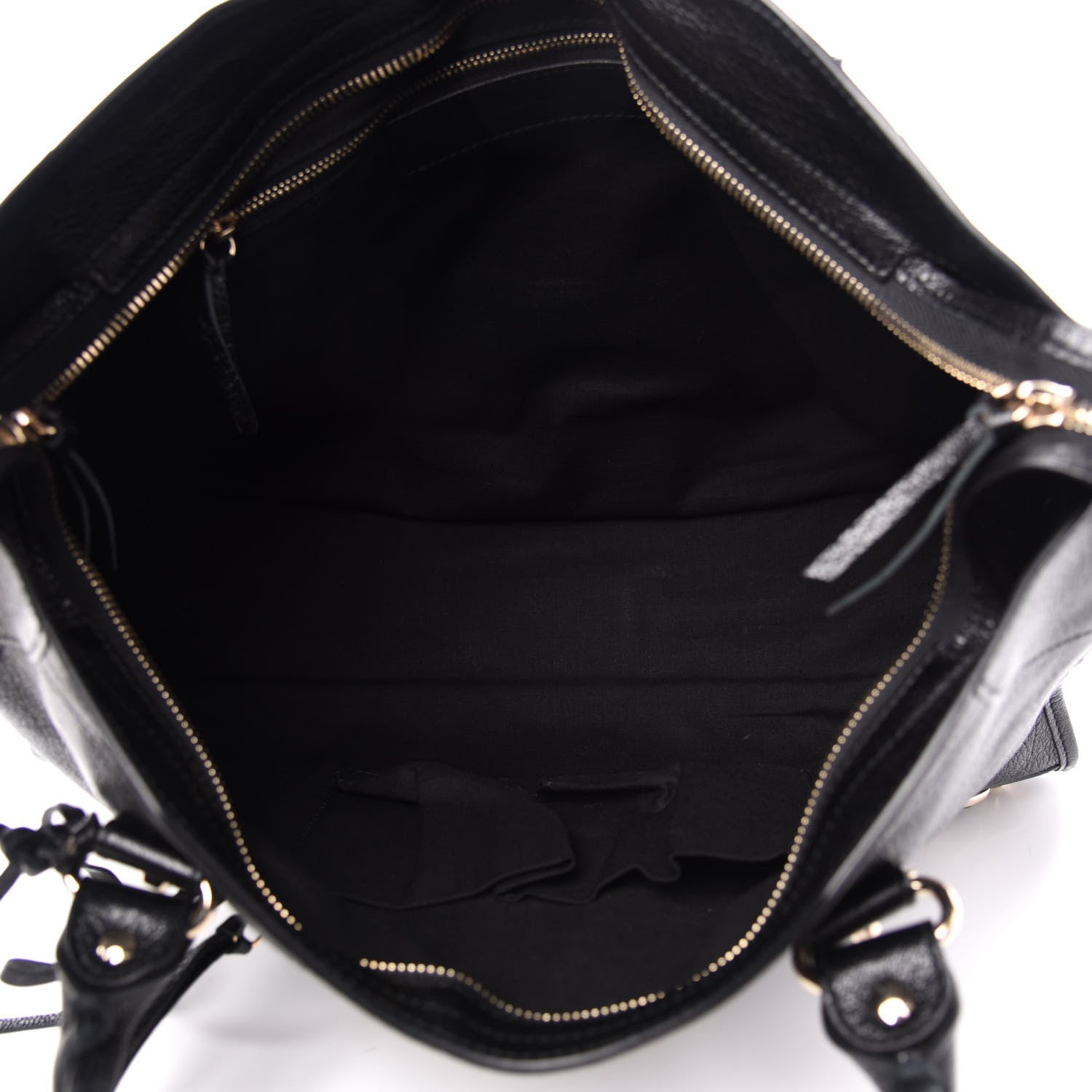 Balenciaga Chevre Gold Metallic Edge Hardware City Black 7 of 13