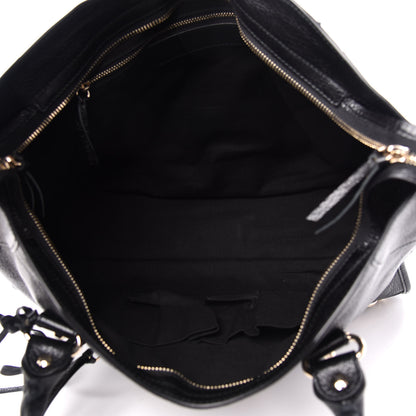 Balenciaga Chevre Gold Metallic Edge Hardware City Black 7 of 13