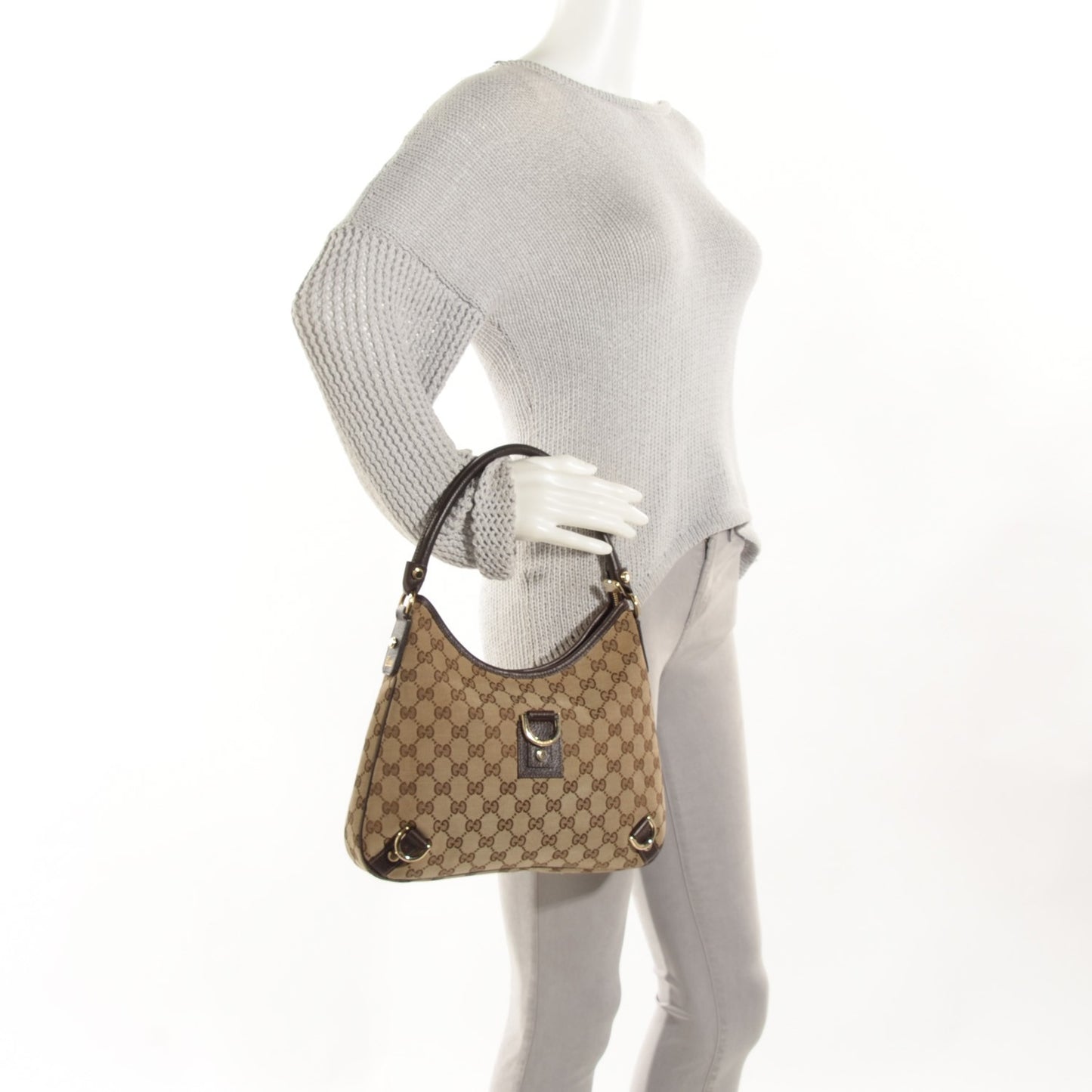 Monogram Medium Abbey D Ring Hobo Brown