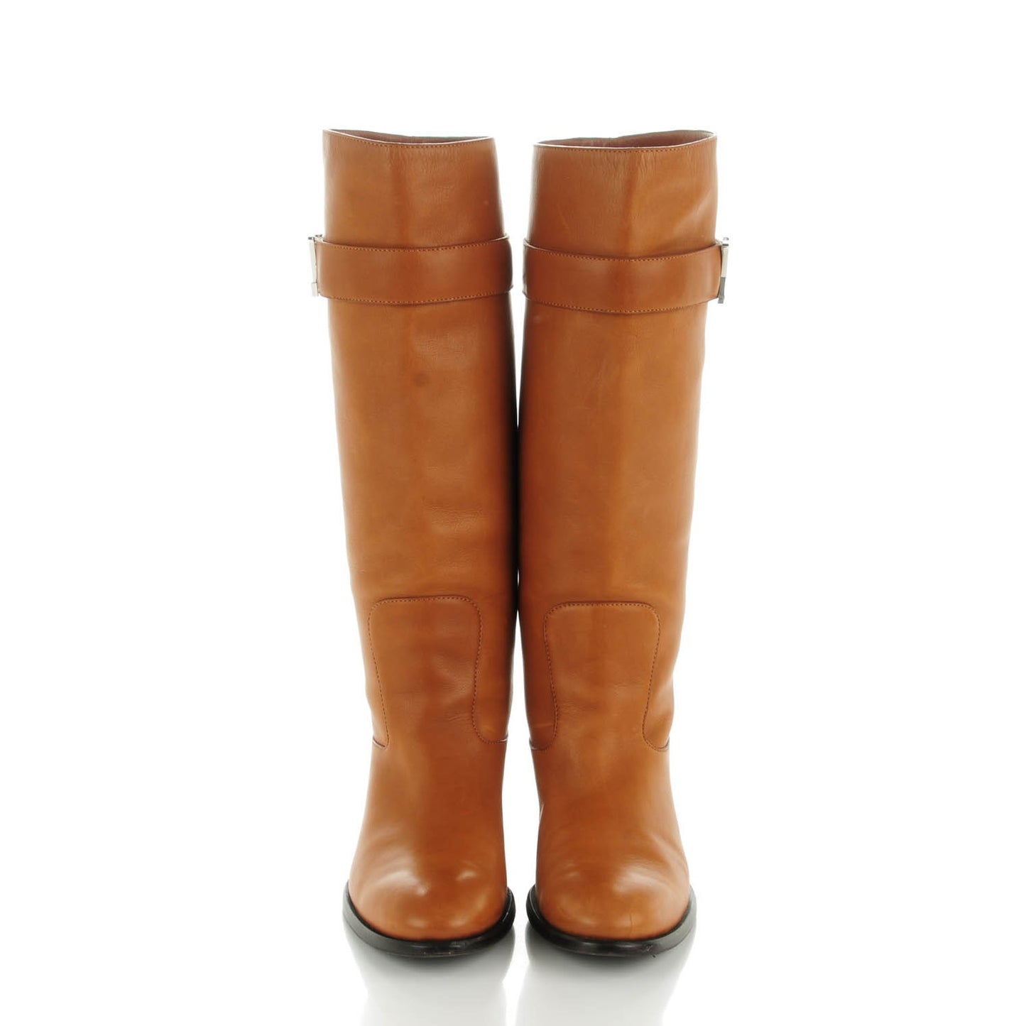 Calfskin Legacy Flat High Boots 42 Brown