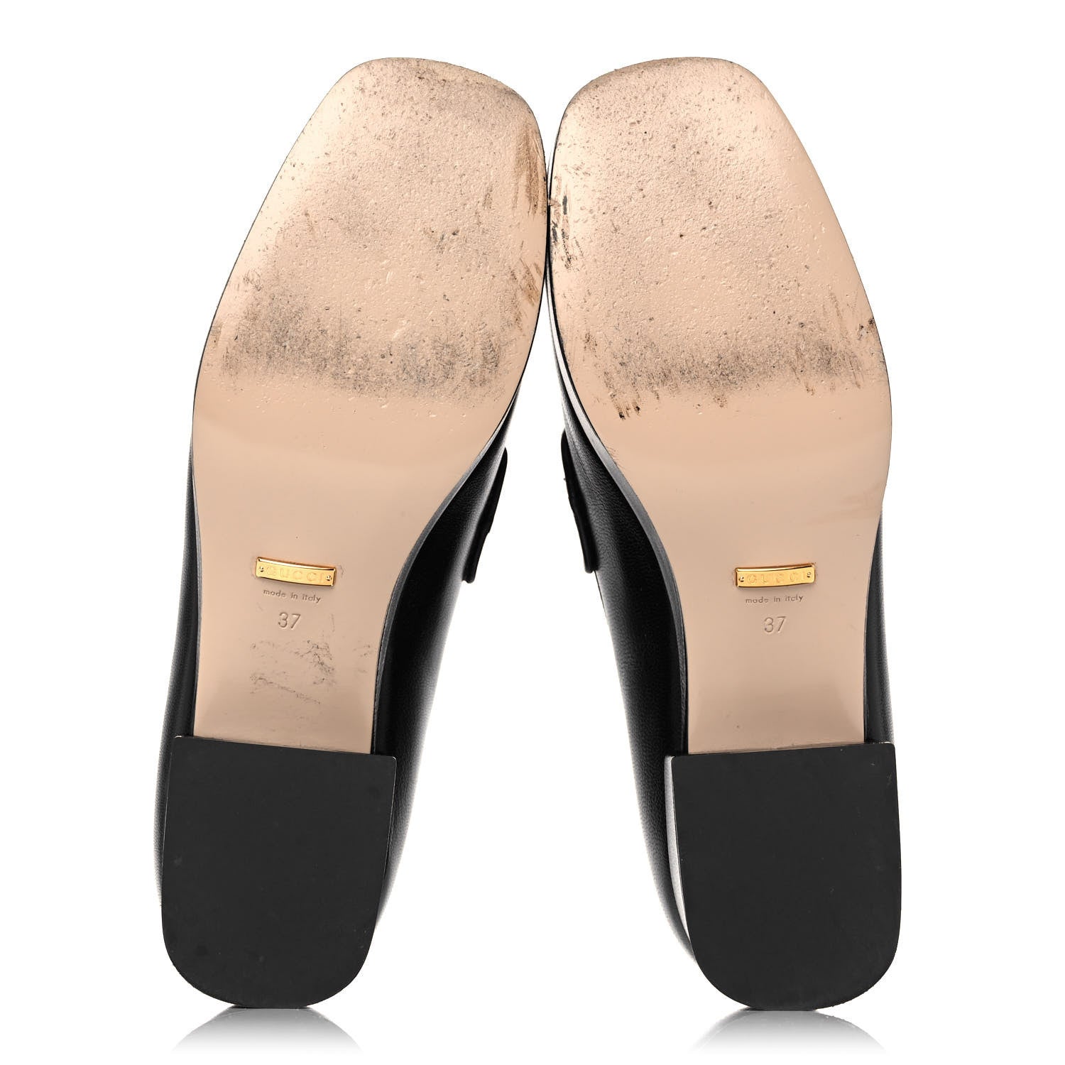 Gucci Goatskin Houdan Platform Loafers 37 Black 5 of 11