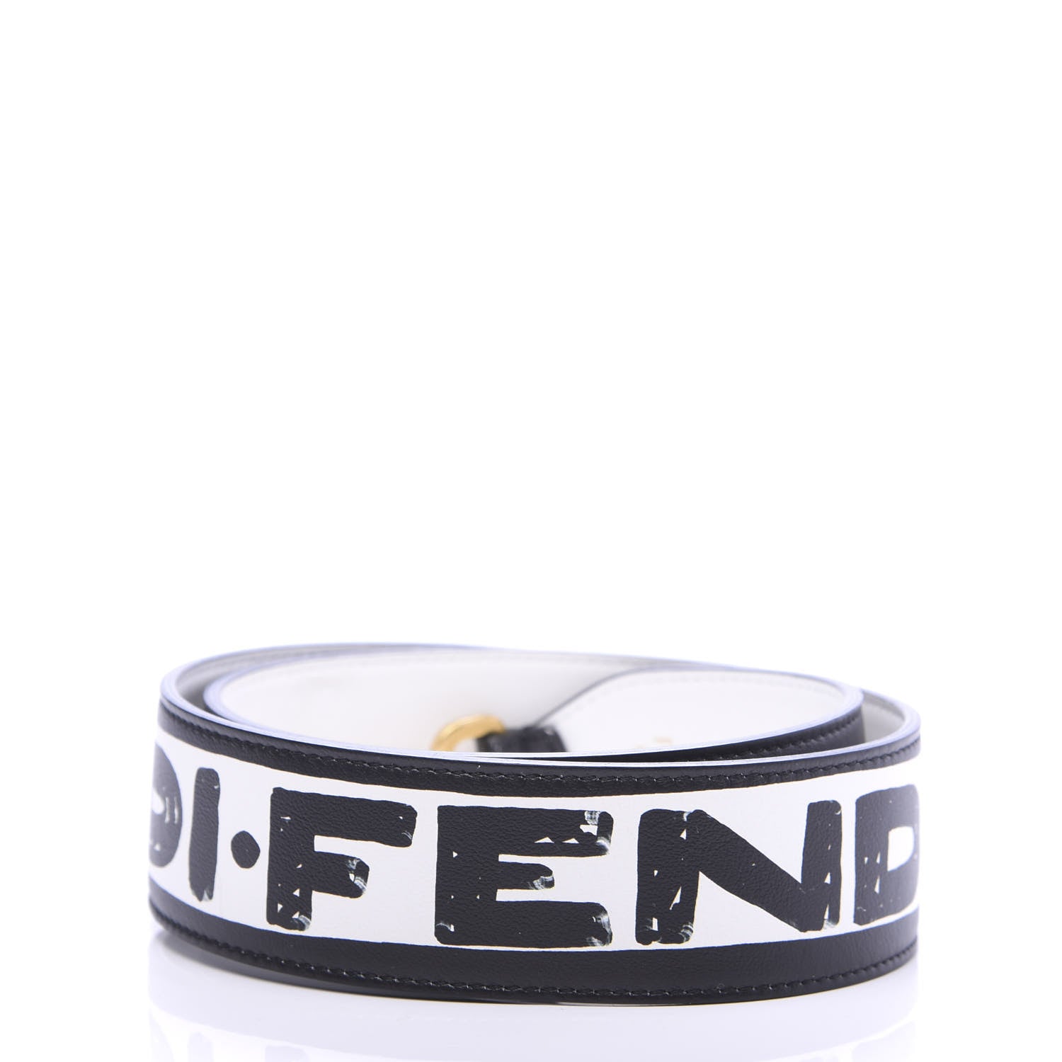Fendi X JOSHUA VIDES Vitello Grace Logo Regular Strap You Optical White Black 2 of 5