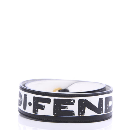 Fendi X JOSHUA VIDES Vitello Grace Logo Regular Strap You Optical White Black 2 of 5