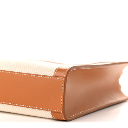 Celine Canvas Calfskin Mini Vertical Cabas Natural Tan 9 of 9