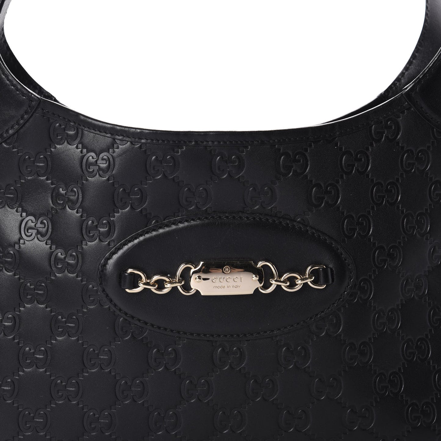 Guccissima Punch Hobo Black
