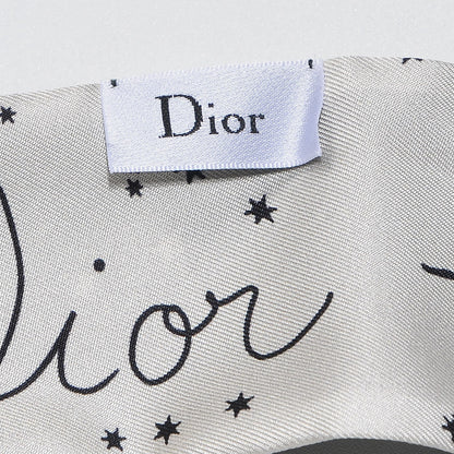 Christian Dior Silk Zodiac Libra Mitzah Scarf Black 3 of 4
