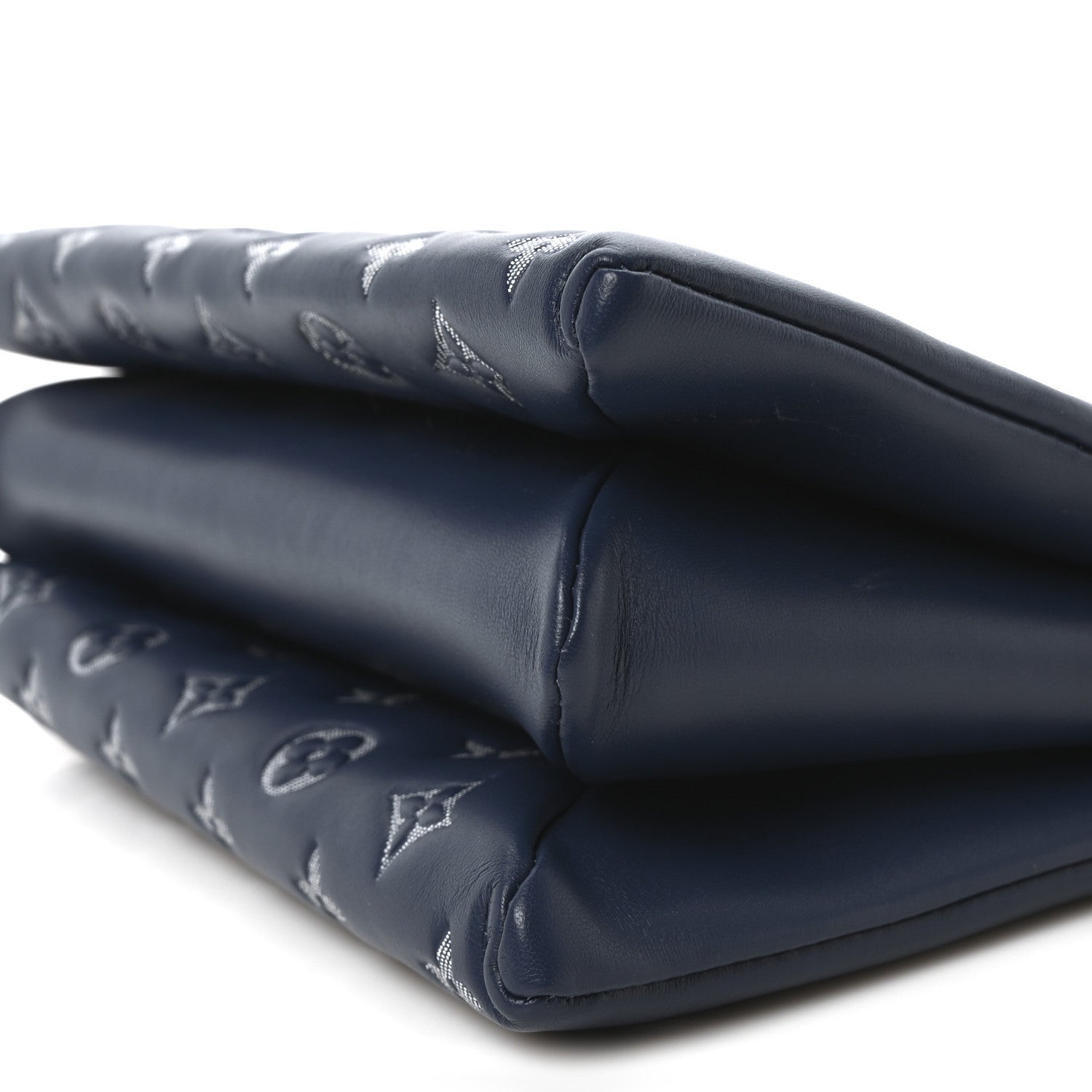 Louis Vuitton Lambskin Embossed Monogram Coussin PM Denim Blue 9 of 10