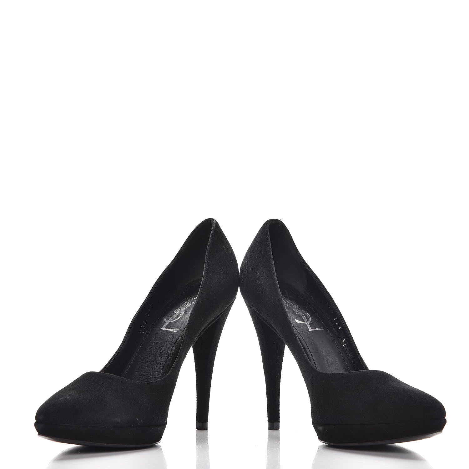 Saint Laurent Suede Pointed Toe Platform Pumps 36 Black 6 of 10