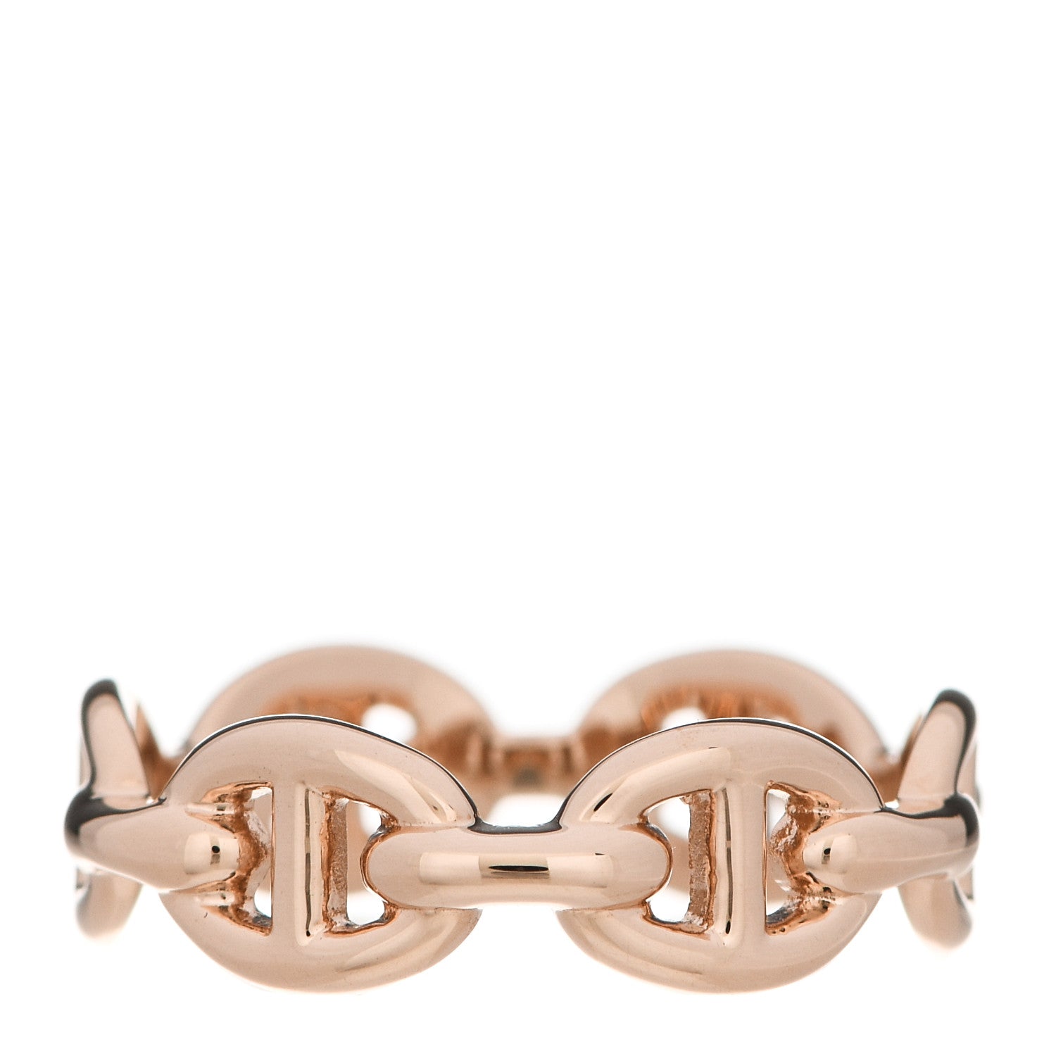 Hermes 18K Rose Gold PM Chaine D'Ancre Enchainee Ring 51 5.75 3 of 5