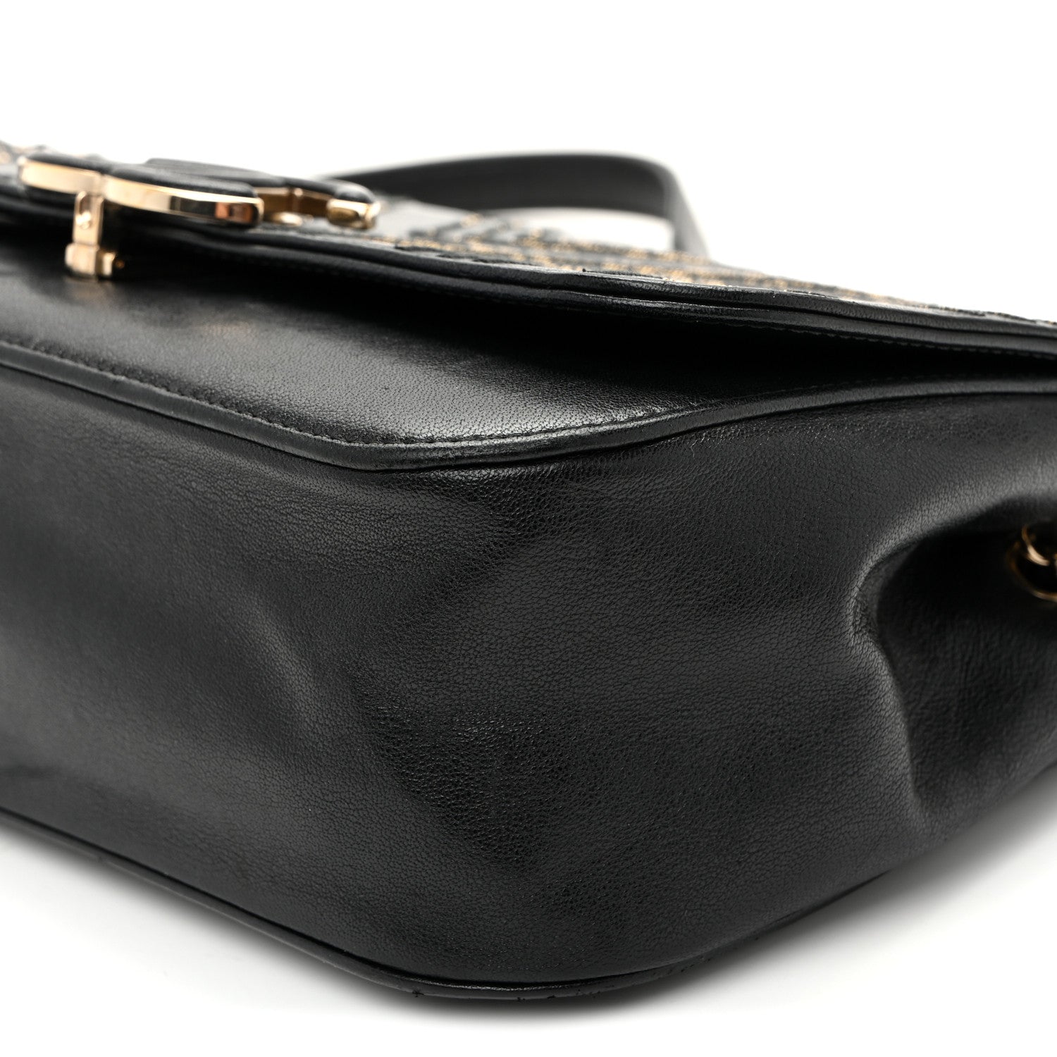 Chanel Sheepskin Chain CC Subtle Flap Black 10 of 10