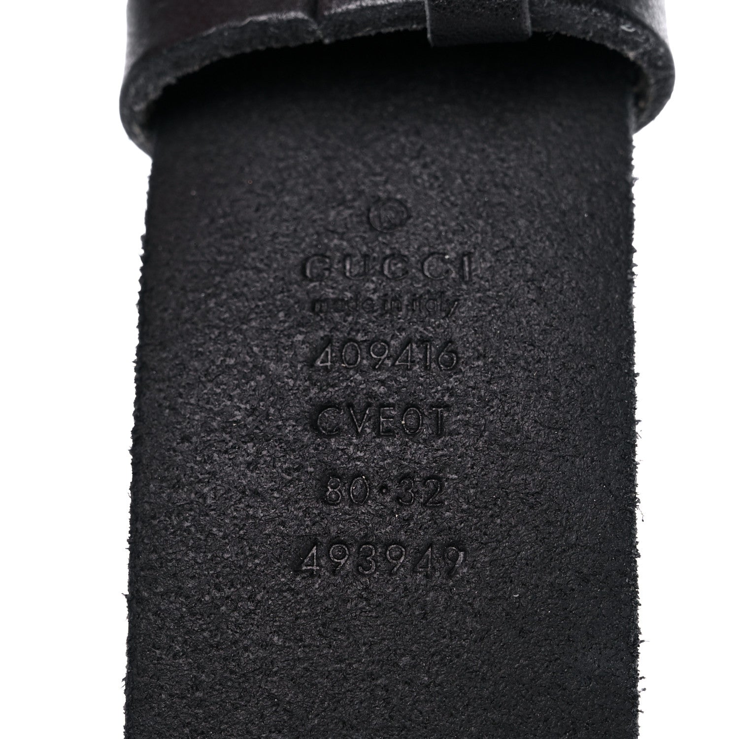 Gucci Faded Calfskin Double G 40mm Belt 80 32 Black 3 of 7