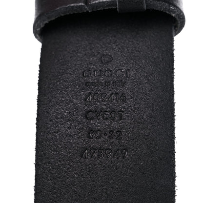 Gucci Faded Calfskin Double G 40mm Belt 80 32 Black 3 of 7