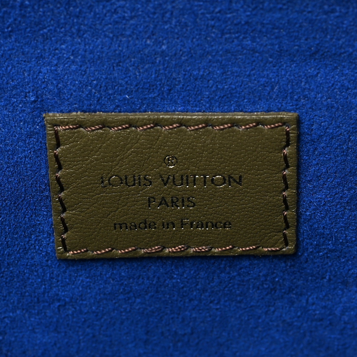 Lambskin Embossed Monogram Coussin MM Khaki