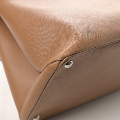 Prada Saffiano Cuir Twin Tote Caramel 13 of 18
