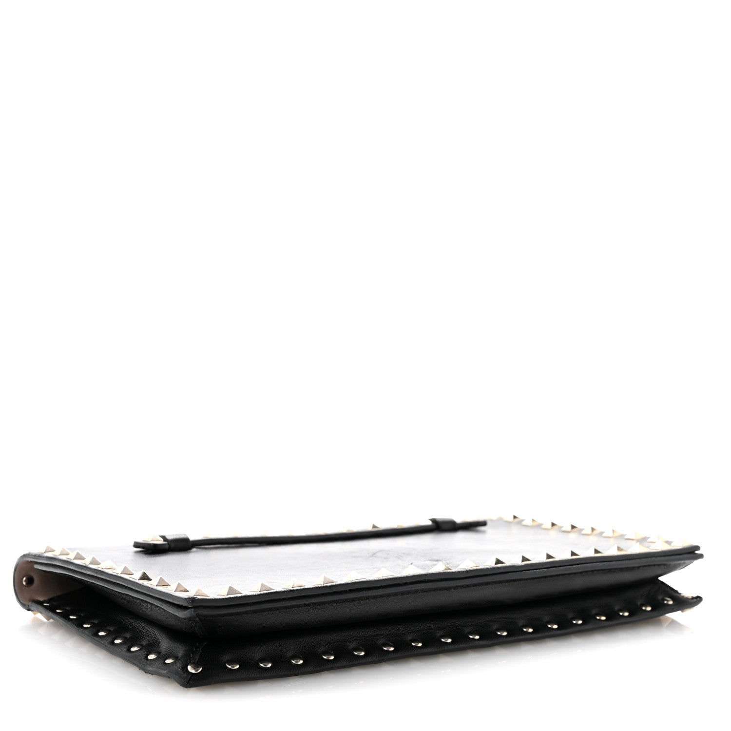 VALENTINO クラッチバック Valentino Garavani Nappa Rockstud Wristlet Clutch Black 1902729