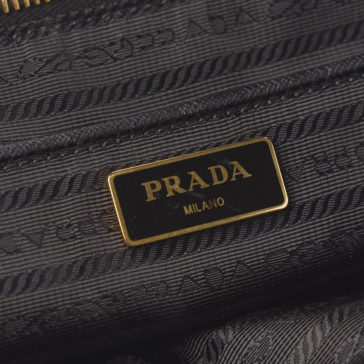 Prada Tessuto Nylon Saffiano Shopping Tote Black 8 of 9