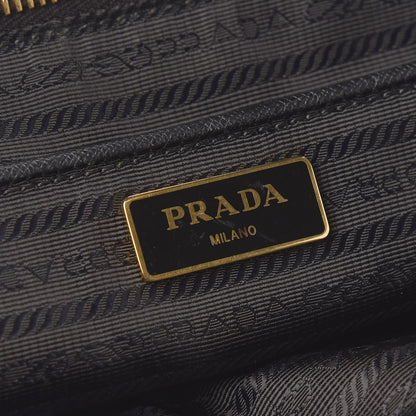 Prada Tessuto Nylon Saffiano Shopping Tote Black 8 of 9