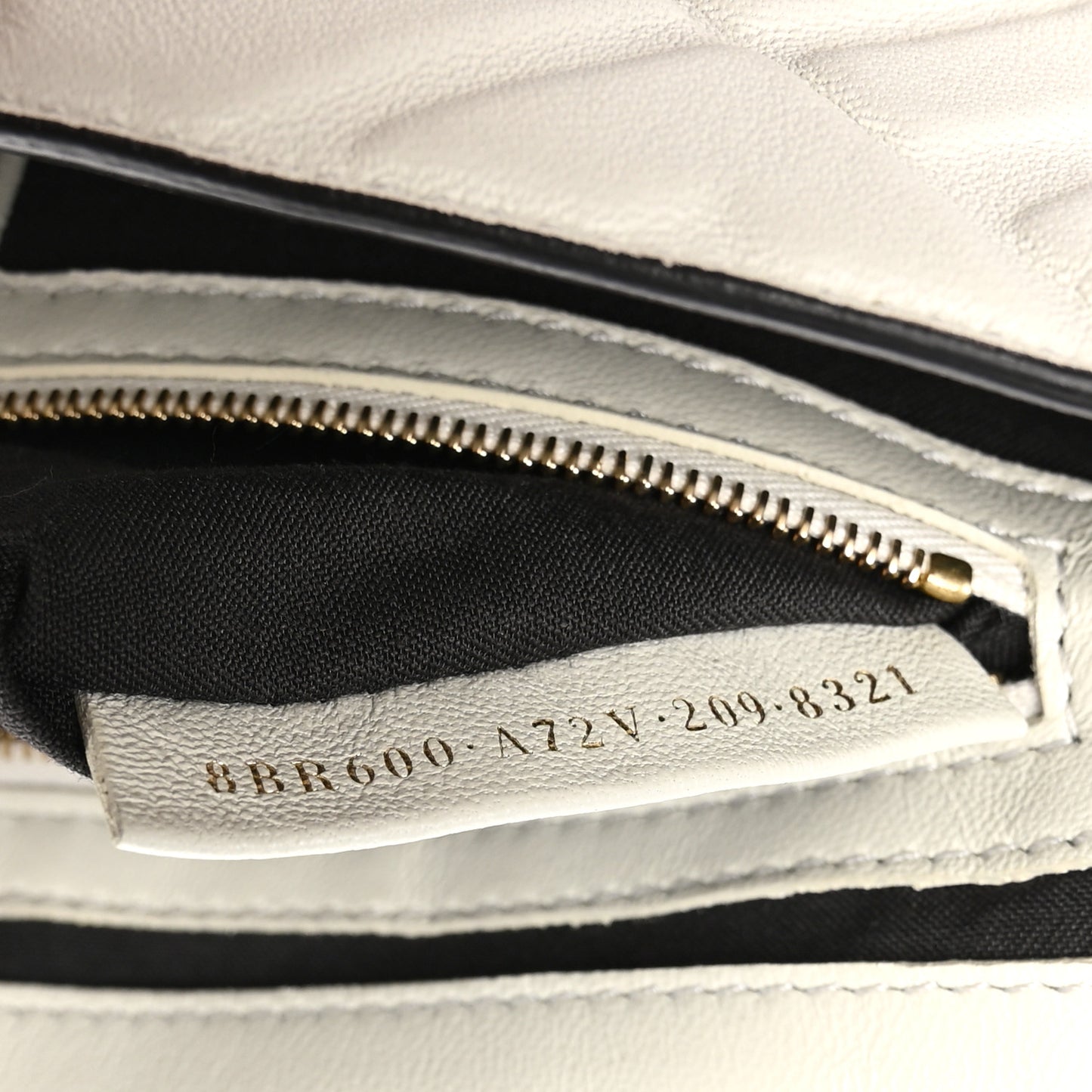 Nappa FF 1974 Embossed Baguette White