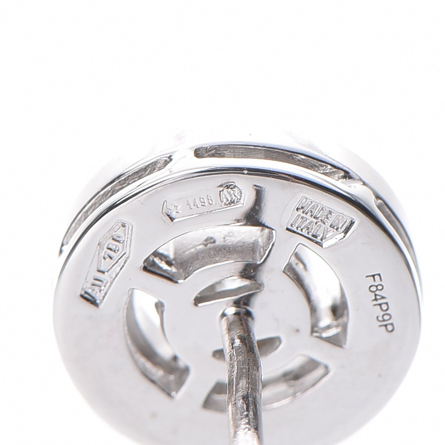 BVLGARI 18K White Gold Diamond Stud Earrings