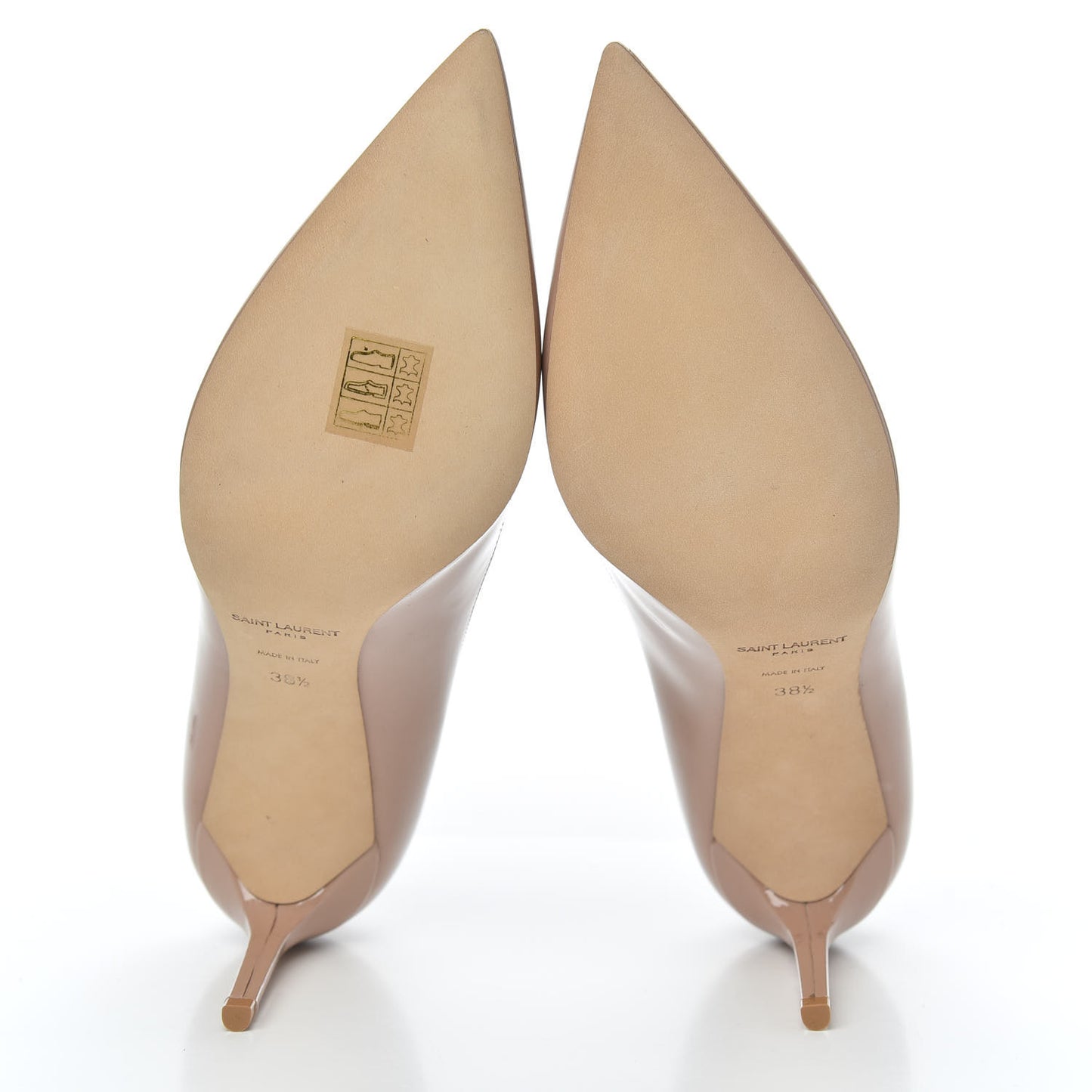 Patent Calfskin Zoe 85 Pumps 38.5 Nude