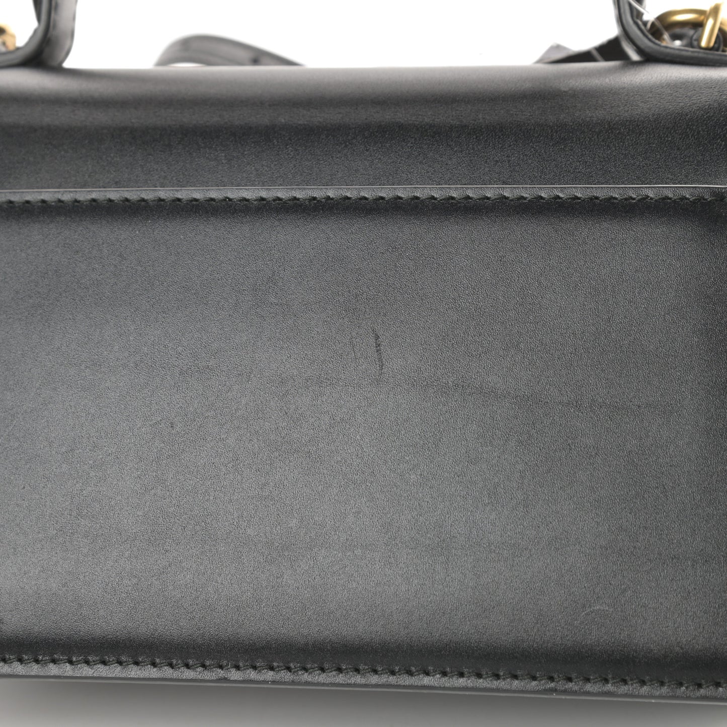 Box Calfskin XS Sharp Top Handle Bag Black