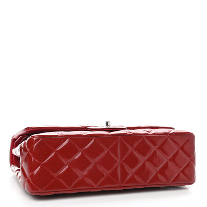 Chanel Patent Quilted Jumbo Double Flap Red 4 of 10