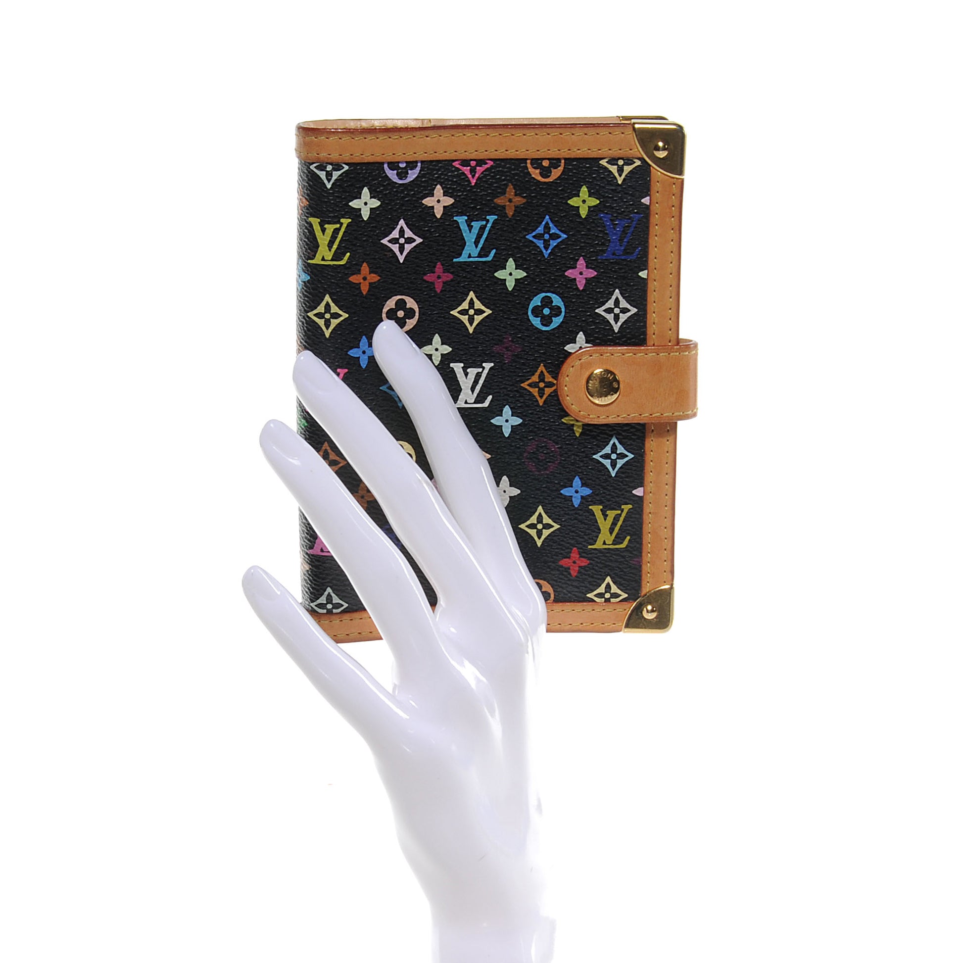 Louis Vuitton Monogram Multicolor Small Ring Agenda Cover Black 2 of 14
