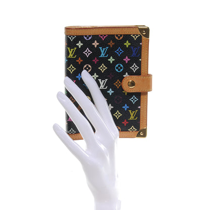 Louis Vuitton Monogram Multicolor Small Ring Agenda Cover Black 2 of 14