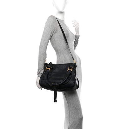 Chloe Calfskin Medium Marcie Satchel Black 2 of 13