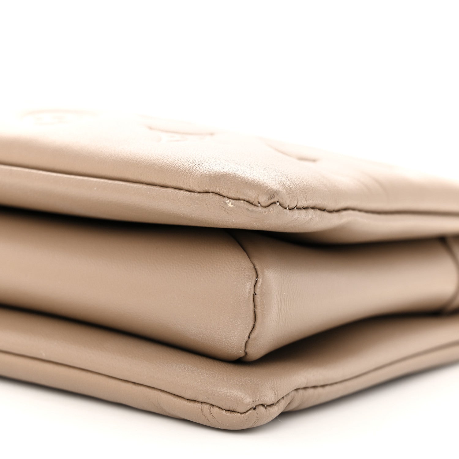 Louis Vuitton Lambskin Embossed Monogram Coussin PM Taupe 11 of 13