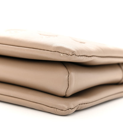 Louis Vuitton Lambskin Embossed Monogram Coussin PM Taupe 11 of 13