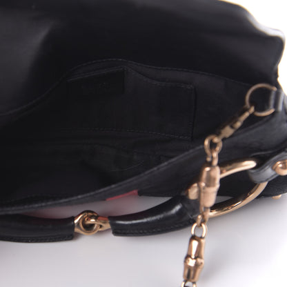 Gucci Monogram Horsebit Web Clutch Black 5 of 10