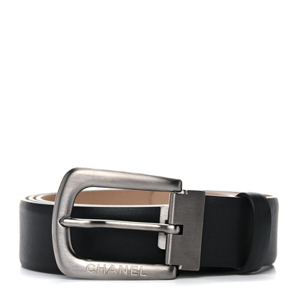 Chanel Calfskin Belt 95 38 Black 1 of 8