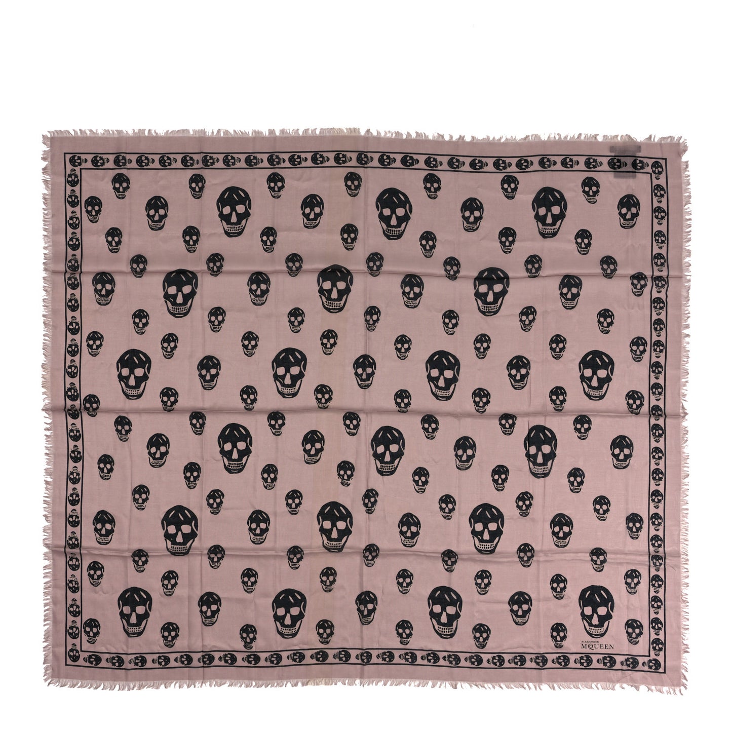 Silk Chiffon Skull Scarf Pink