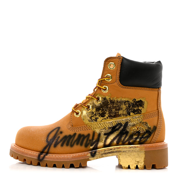 Timberland イエローブーツ jimmy choo Jimmy Choo X TIMBERLAND Nubuck Graffiti Womens Ankle Boots 36