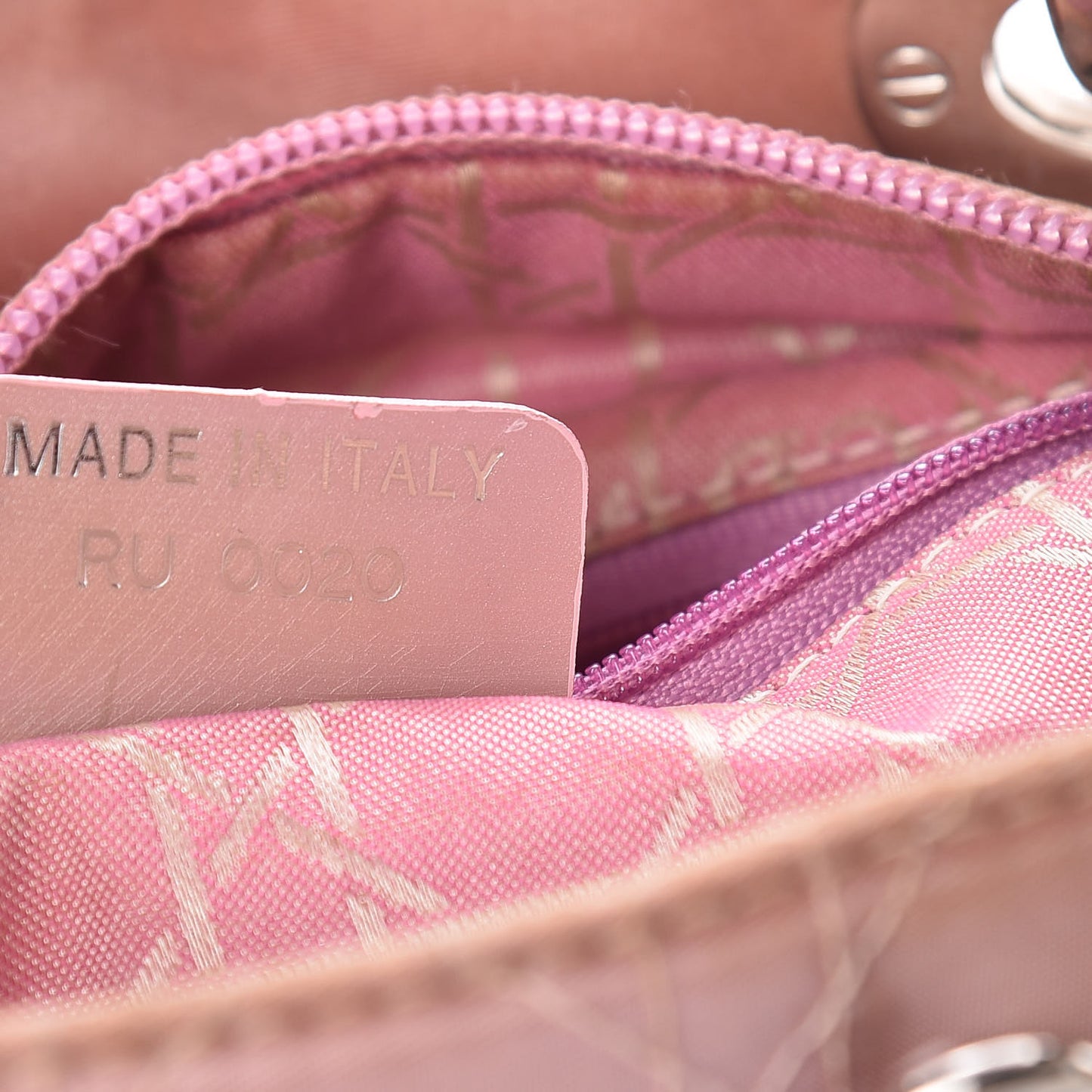 Satin Cannage Medium Lady Dior Pink