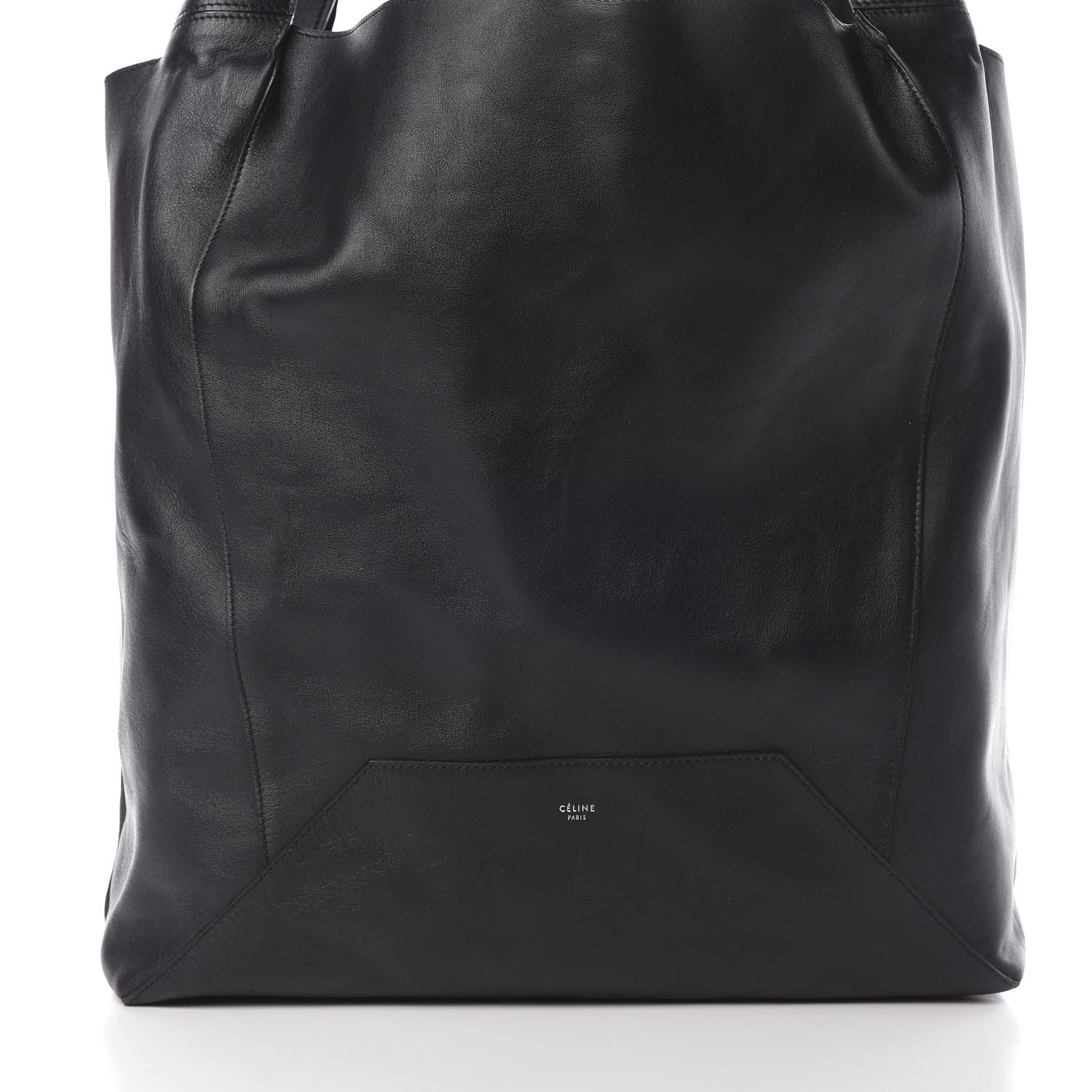 Celine Shiny Smooth Calfskin Large Shopper Black 10 of 15