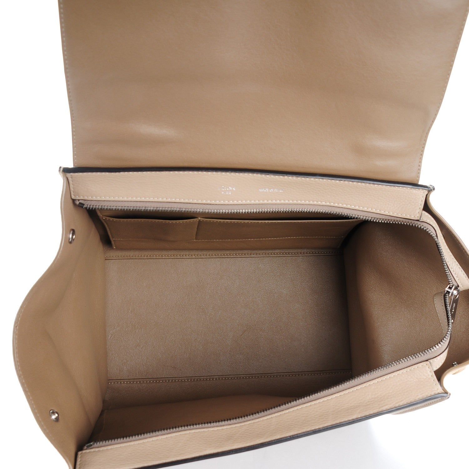 Celine Drummed Calfskin Suede Medium Trapeze Dune 5 of 8