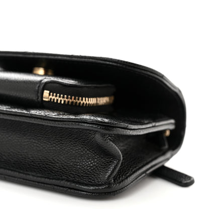 Chanel Caviar Quilted Business Affinity Clutch With Chain Black 11 of 12